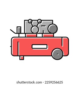 vector de icono de color del compresor de aire de pistón. señal del compresor de aire del pistón. ilustración de símbolo aislado