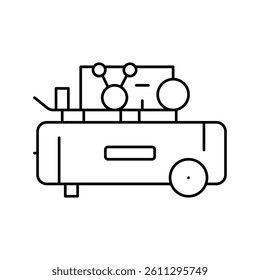 piston air compressor line icon vector. piston air compressor sign. isolated contour symbol black illustration