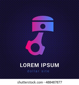 Piston Blue & Red colorful gradient attractive bright material Icon / Logo Design