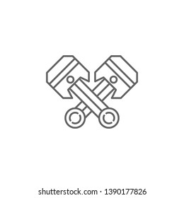 Piston, car icon. Element of auto service icon. Thin line icon for website design and development, app development. Premium icon