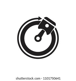 piston circle arrows design logo vector