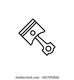 Piston and connecting rod icon vector illustration