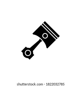 Ilustración vectorial de icono de pistón y biela