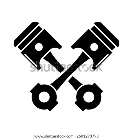 piston cross black icon logo symbol vector design