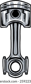 Piston element Vector Illustration for sticker emblem t-shirt banner invitation poster