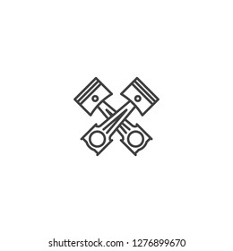 Piston engine icon vector