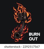 piston fire logo vector illustration design 