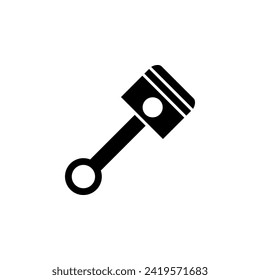 Piston flat vector icon. Simple solid symbol isolated on white background