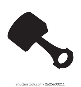 Piston flat vector icon. Simple symbol isolated on white background