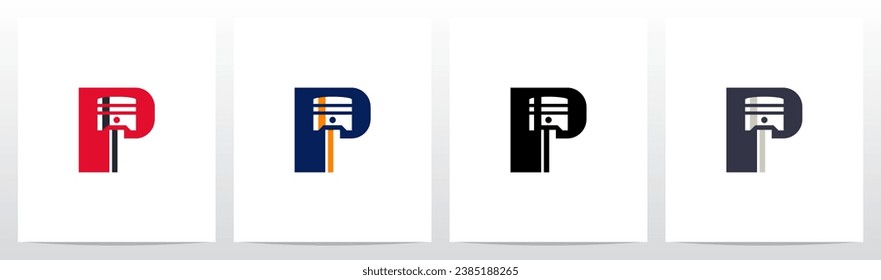 Logo-Design für Druckkopf-Buchstaben P 
