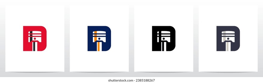 Logo-Design für Druckkopf-Buchstaben D 