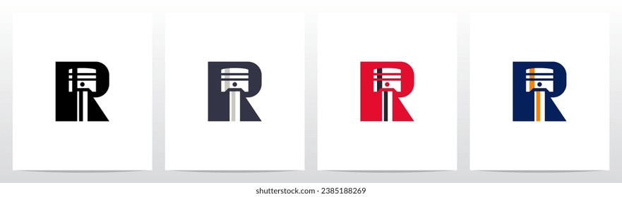 Diseño de logotipo de punta en letra R 