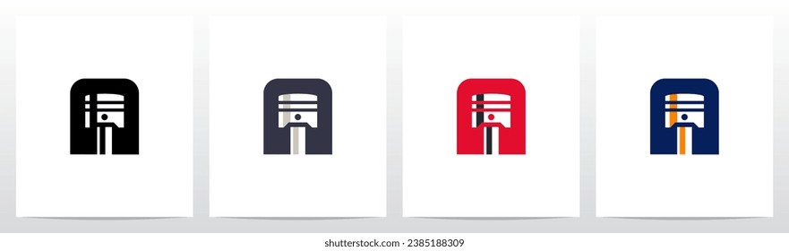 Logo-Design mit Druckkopf auf Buchstaben A 