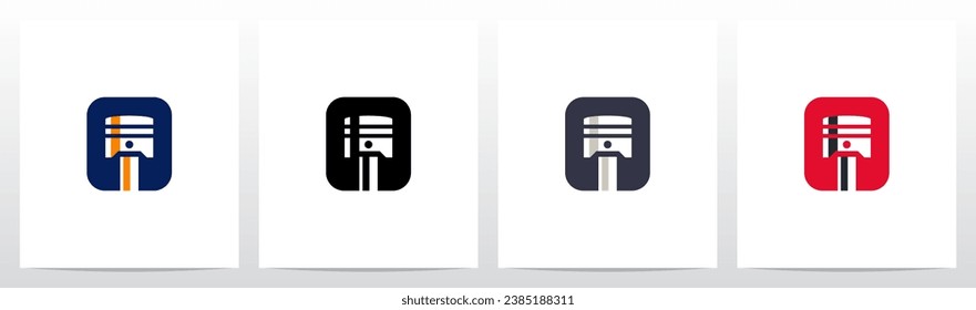 Piston Head On Letter Logo Design O 