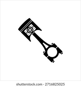 Ícone de pistão, Ilustração de arte vetorial de ícone de pistão de automóvel