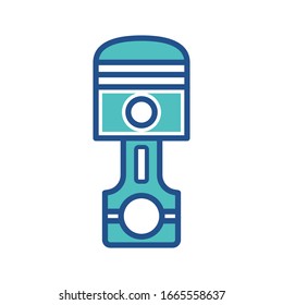 piston icon design, flat style icon collection
