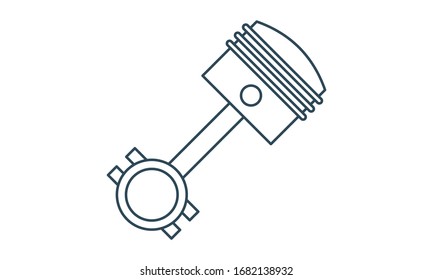 Piston icon for engine and mechanical components