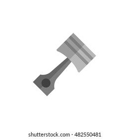 Piston icon in flat color style. Automotive parts motor auto car technology mechanic