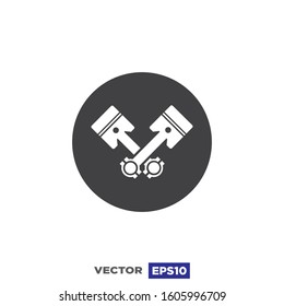 Piston Icon Flat Design Illustration