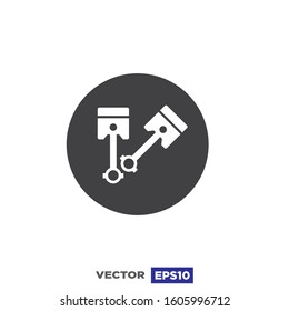 Piston Icon Flat Design Illustration