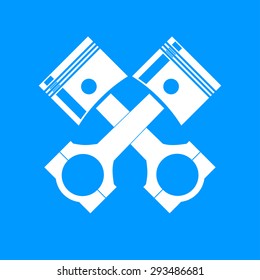 Piston icon. Flat design style eps 10