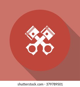 Piston icon. Flat design style eps 10