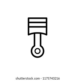 Piston icon. Flat vector illustration EPS 10.