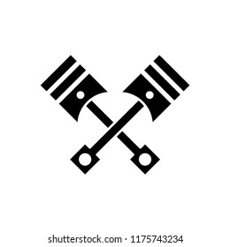 Piston icon. Flat vector illustration EPS 10.
