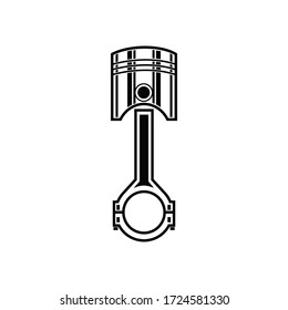 Kolbensymbol Flachvektor-Abbildung EPS 10