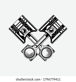 Icono de pistón. Ilustración vectorial plana EPS 10