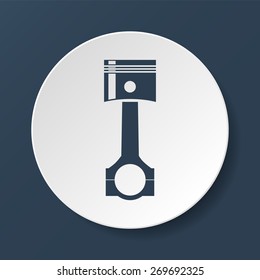 Piston icon. Flat vector illustration EPS 10