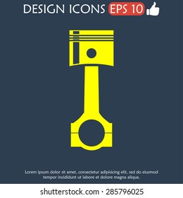 Piston icon. Flat vector illustrator EPS 10