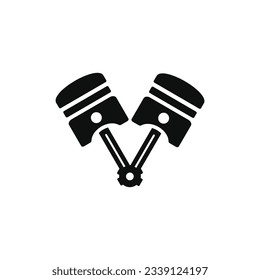 Piston icon isolated on white background