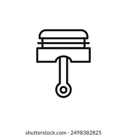 Piston icon isolated on white background