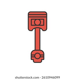 Piston icon isolated on white background