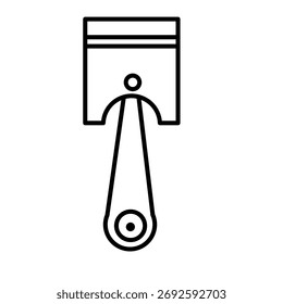 Icono del pistón aislado en el fondo blanco