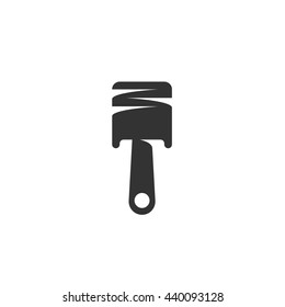 Piston icon isolated on a white background. Logo silhouette design template. Simple symbol concept in flat style. Abstract sign, pictogram for web, mobile and infographics - stock vector