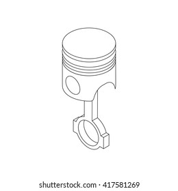 Piston icon, isometric 3d style
