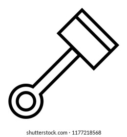 Piston Icon. Mechanic Element Symbol for Design Elements, Websites, Presentation and Application - Vector. 