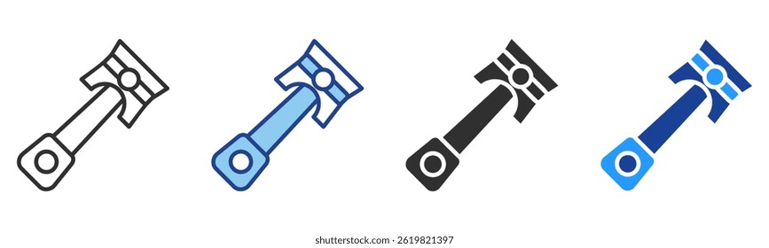 Piston Icon Multiple Style Vector Collection