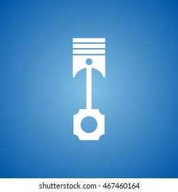 Piston Icon on blue color.
