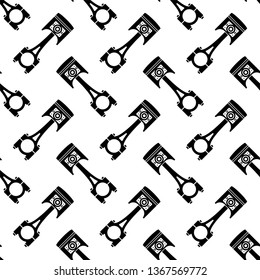 Piston Icon Seamless Pattern, Automobile Piston Icon Vector Art Illustration