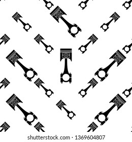 Piston Icon Seamless Pattern, Automobile Piston Icon Vector Art Illustration