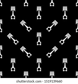Piston Icon Seamless Pattern, Automobile Piston Icon Vector Art Illustration