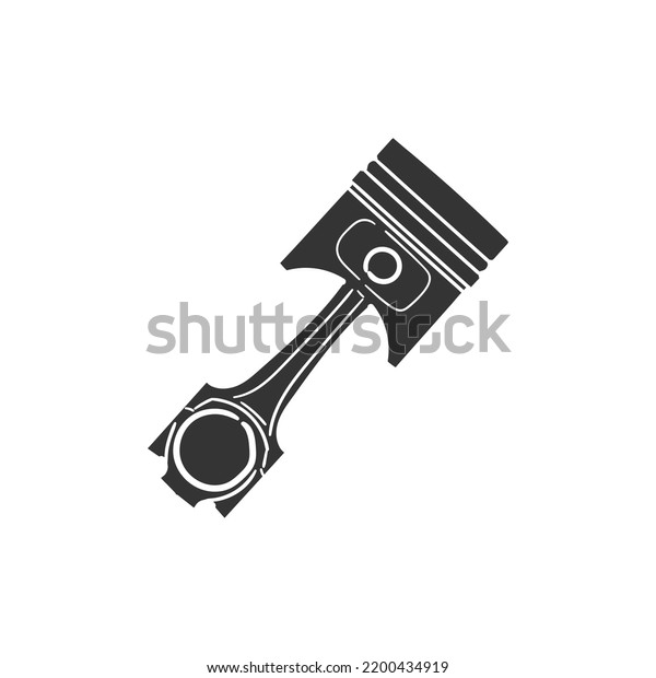 Piston Icon Silhouette Illustration Motorcycle Vector Stock Vector ...