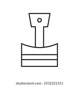Piston icon. simple thin line icon.