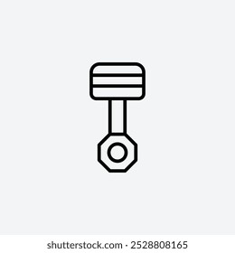 Piston icon in tree different line stroke sizes.