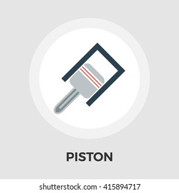 Piston. icon vector. Flat icon isolated on the white background. Editable EPS file. Vector illustration.