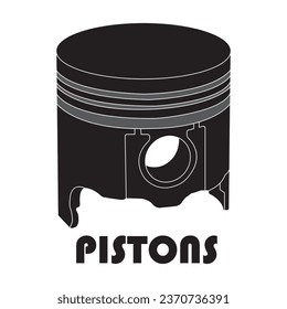 Diseño de ilustración vectorial de icono de pistón