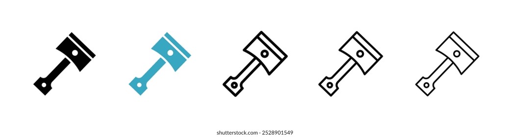 Piston icon vector illustration set
